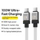 USB кабель Baseus Coolplay Series, 2xUSB тип-C, 200 см, 100 Вт, белый, силиконовый, #CAKW000302 Превью 2