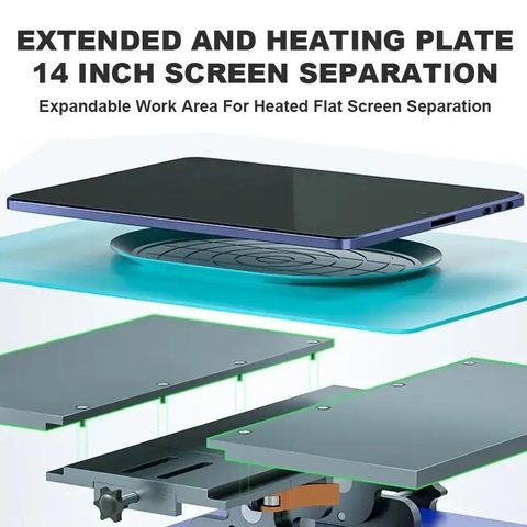 LCD Touch Screen Glass Separator Mechanic 361 Ultra, (with vacuum pump, used for screens up to 14") Preview 1