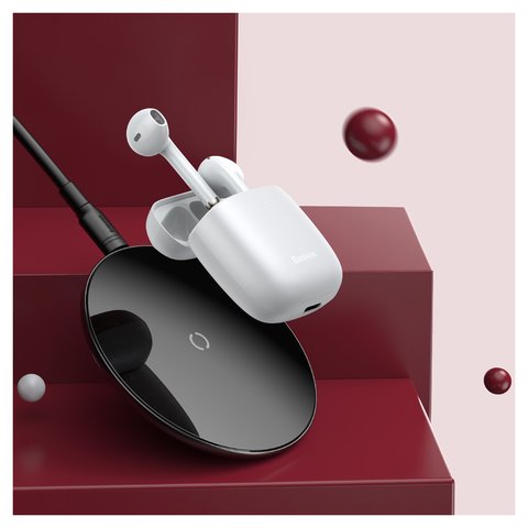 Headphone Baseus W04 Pro, (wireless, white, with charging case, with USB cable Type-C) #NGTW150002 Preview 1