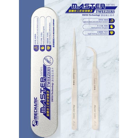 Mounting Tweezers Mechanic IT-11, (straight, 115 mm) Preview 1