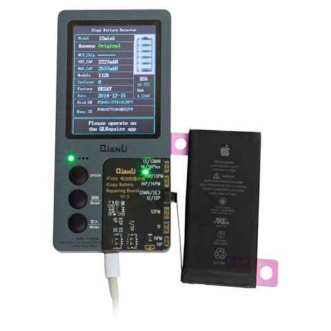 Batería puede usarse con iPhone 12 mini, Li-ion, 3.85 V, 2520 mAh, mayor capacidad, (A2471), original IC Vista previa  1