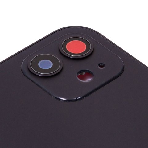 Корпус для iPhone 12, черный, с держателем SIM-карты, с боковыми кнопками Превью 1