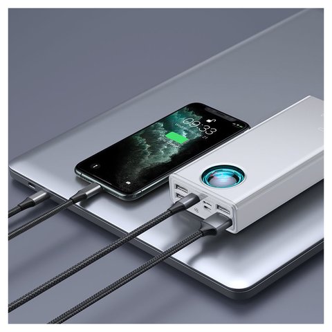 Power bank Baseus Amblight, 30000 мАч, 65 Вт, белый, Power Delivery (PD), #PPLG-A02 Превью 1