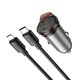 Автомобильное зарядное устройство Hoco NZ16B, черное, Power Delivery (PD), c кабелем USB тип-C к Lightning для Apple, 45 Вт, 2 порта, 12-24 B, #6942007644785 Превью 4