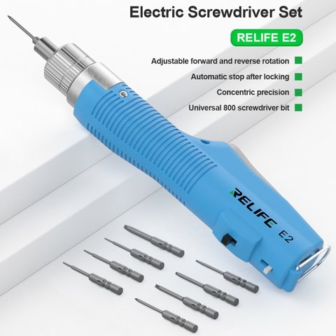 Бездротова електрична викрутка RELIFE E2, з регулюванням обертів, Li-ion 1000mAh, 350/600/850 RPM Прев'ю 1
