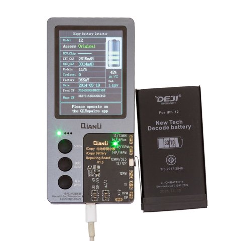 Аккумулятор Deji для Apple iPhone 12, Li-ion, 3,83 B, 3310 мАч, повышенная ёмкость, без ошибки, decode battery Превью 1