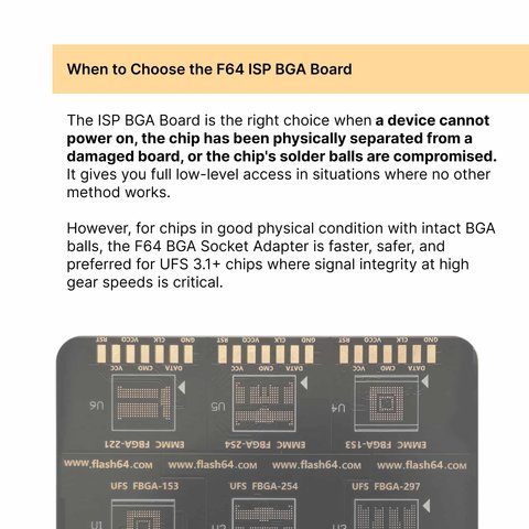 Плата Flash 64 BGA ISP для чипів пам'яті eMMC / UFS Превью 4