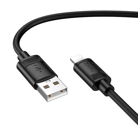 USB кабель Hoco X122, USB тип-A, Lightning, 100 см, 2,4 А, черный, #6942007662185 Превью 1