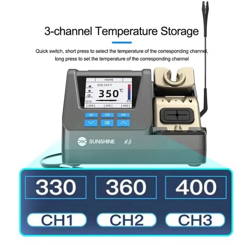 Паяльная станция Sunshine H3 210, цифровая, 80 Вт Превью 4