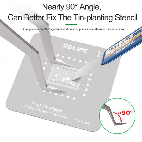 Пінцет монтажний RELIFE ST-20L , вигнутий, 167 мм Прев'ю 1