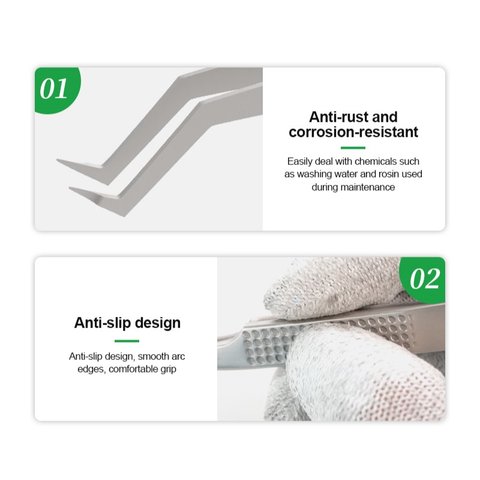 Пінцет монтажний RELIFE ST-20L , вигнутий, 167 мм Прев'ю 5